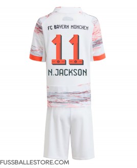 Günstige Bayern Munich Nicolas Jackson #11 Auswärts Trikotsatzt Kinder 2025-26 Kurzarm (+ Kurze Hosen)